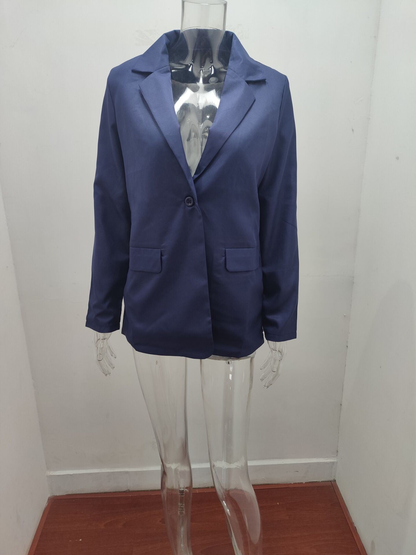 Women's Autumn Temperament Long-sleeved Solid Color Collar Small Suit