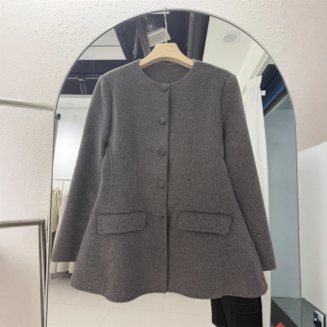 Women's Autumn Fashionable Temperamental Commuter Design Solid Color Single-breasted Coats