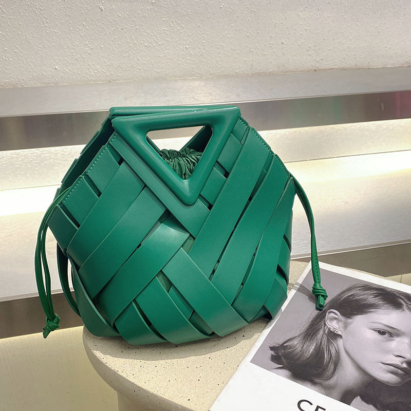 Women's Basket Woven Hollowed Fashion Portable Bags