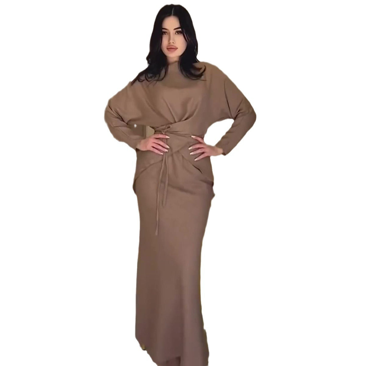 Women's Summer Solid Color Satin Cross Nipped Suits