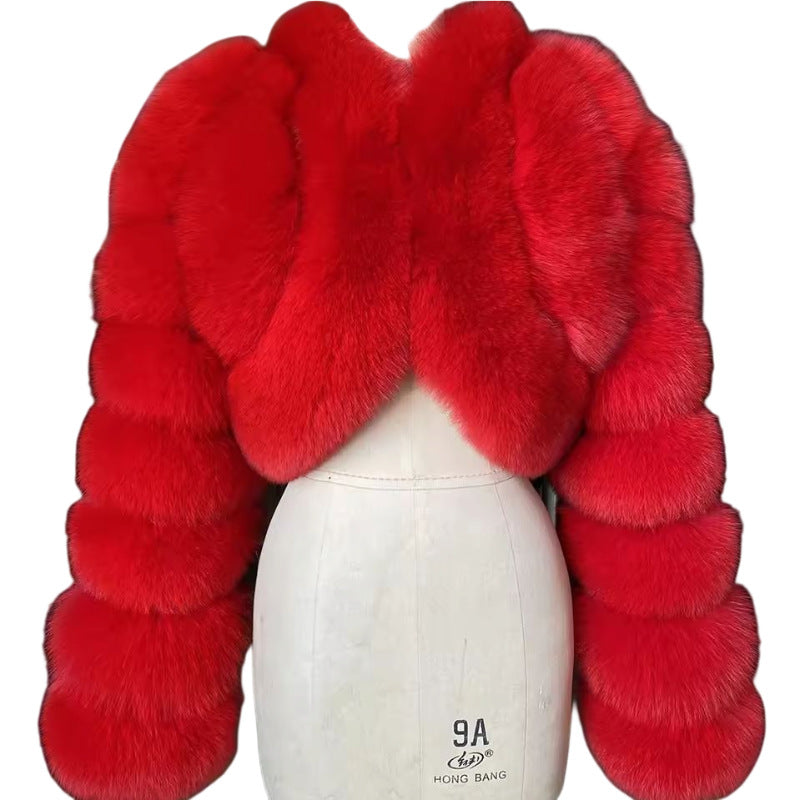 Faux Fur Fox Stitching Winter Warm Coats