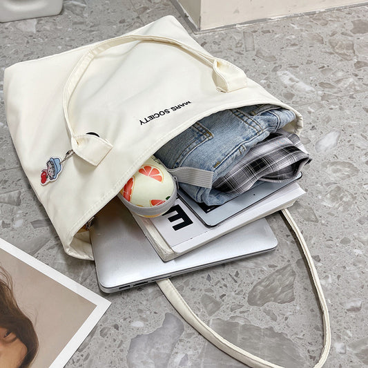 Charming Mori Soft Canvas Female Style Shoulder Bags