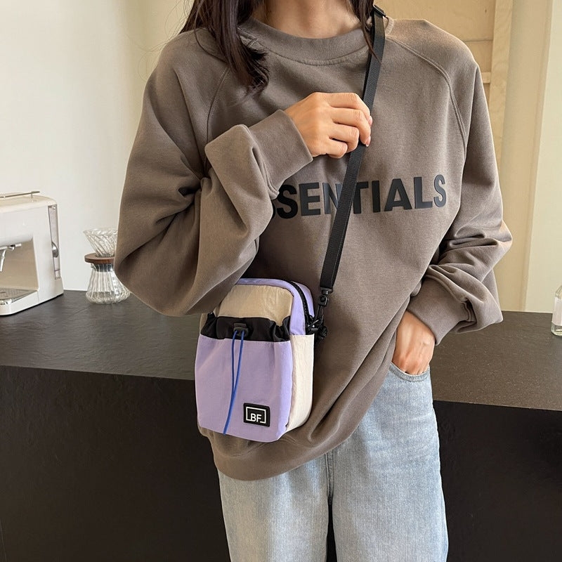 Men's Mobile Fashion Mini Canvas Portable Vertical Men's Messenger Bags