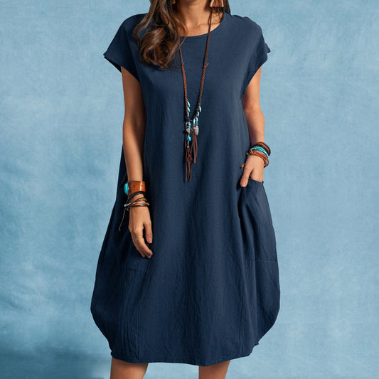 Women's Cotton Linen Loose Casual Solid Color Clothing