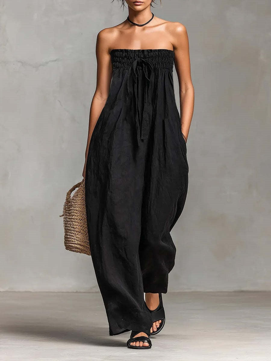 Cool Women's Spring Tube Smocking Strapless Tops