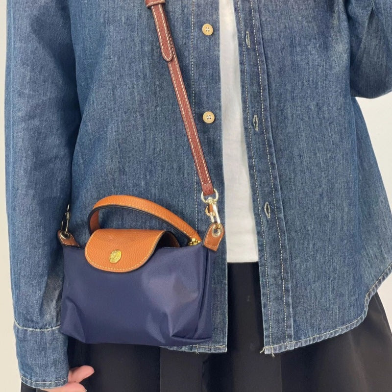 Women's French Short Clutch Dragon Mini Ebony Crossbody Bags