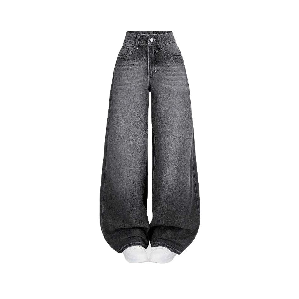 Women's Wheat High Waist Spring Distressed Loose Slimming Starry Sky Pattern Women's Jeans