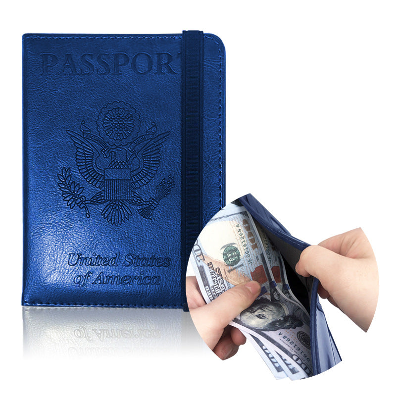 Pattern Voltage Transformer Leather Strap Passport Protection Usd Id Package