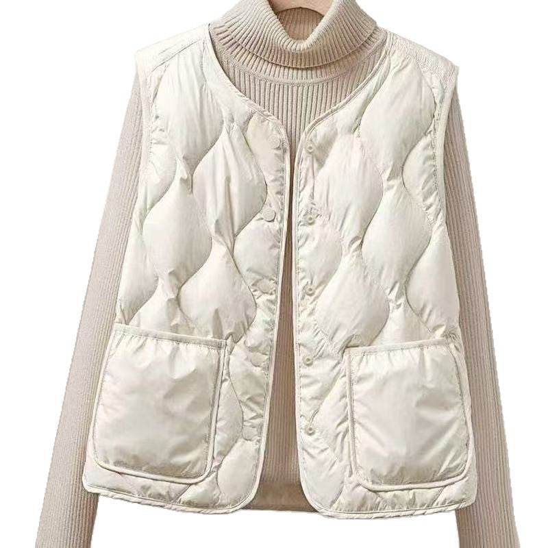 Women's Cotton Fashion Simple Style Slim Single-breasted Bandage Dress Women's Vest