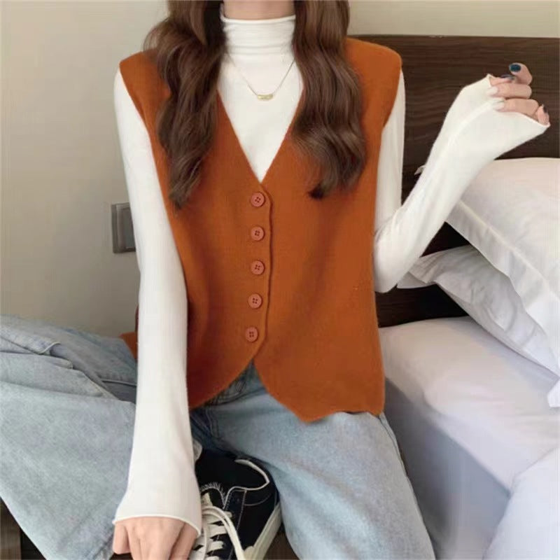 Women's Early Knitted Bandage Dress Small Waistcoat Women's Vest