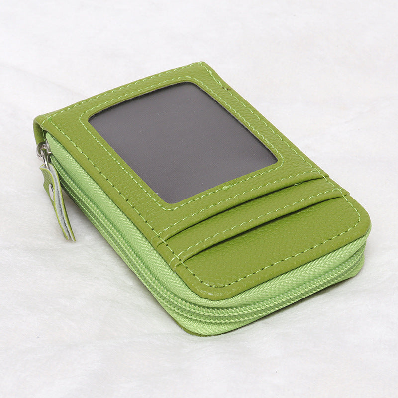 Creative Organ Multifunctional Zipper Vertical Short Card Holder