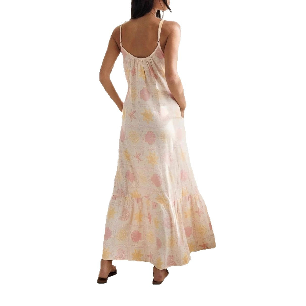 Women's Fashionable Elegant Casual Strap Pocket Printed Dress