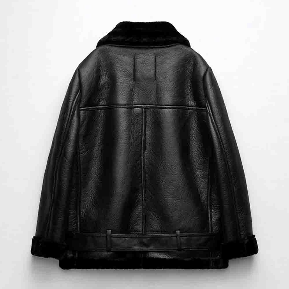 Women's Motorcycle Fur Integrated Warm Double-sided For Coats