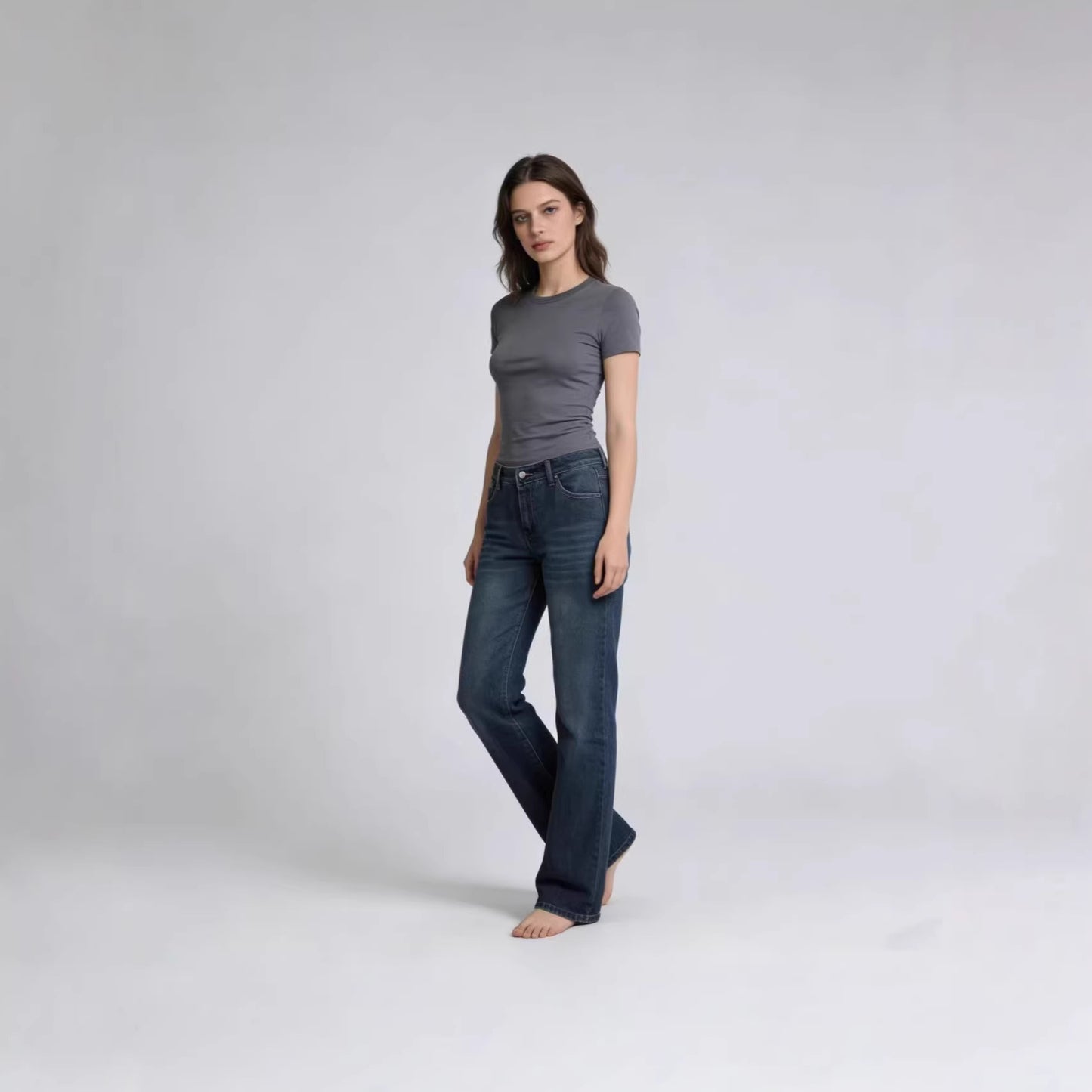 Women's Leg Hot Loose Street Low Waist Retro Jeans