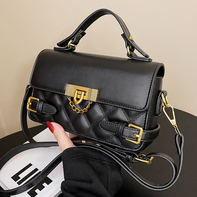 Women's Diamond Pattern Trendy Retro Winter High-grade Shoulder Bags