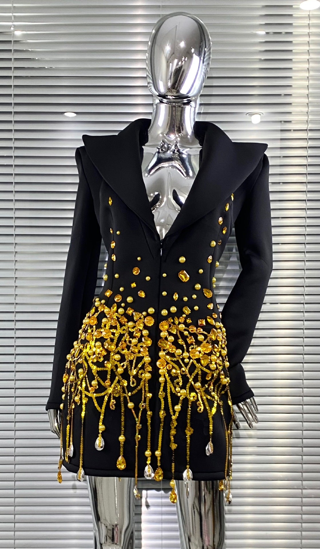 Luxury Rhinestone Sequins Pearl Sexy Low Dresses