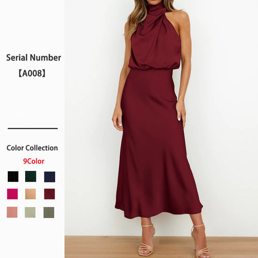 Women's Satin Elegant French High-grade Light Dress
