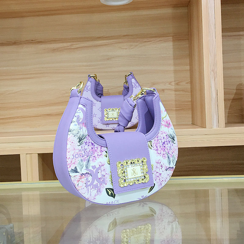 Twist Weave Crescent Autumn Niche Printed Armpit Bags