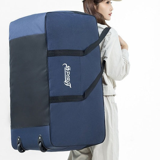 Capacity Foldable Checked Accommodation Quilt Storage Travel Bags