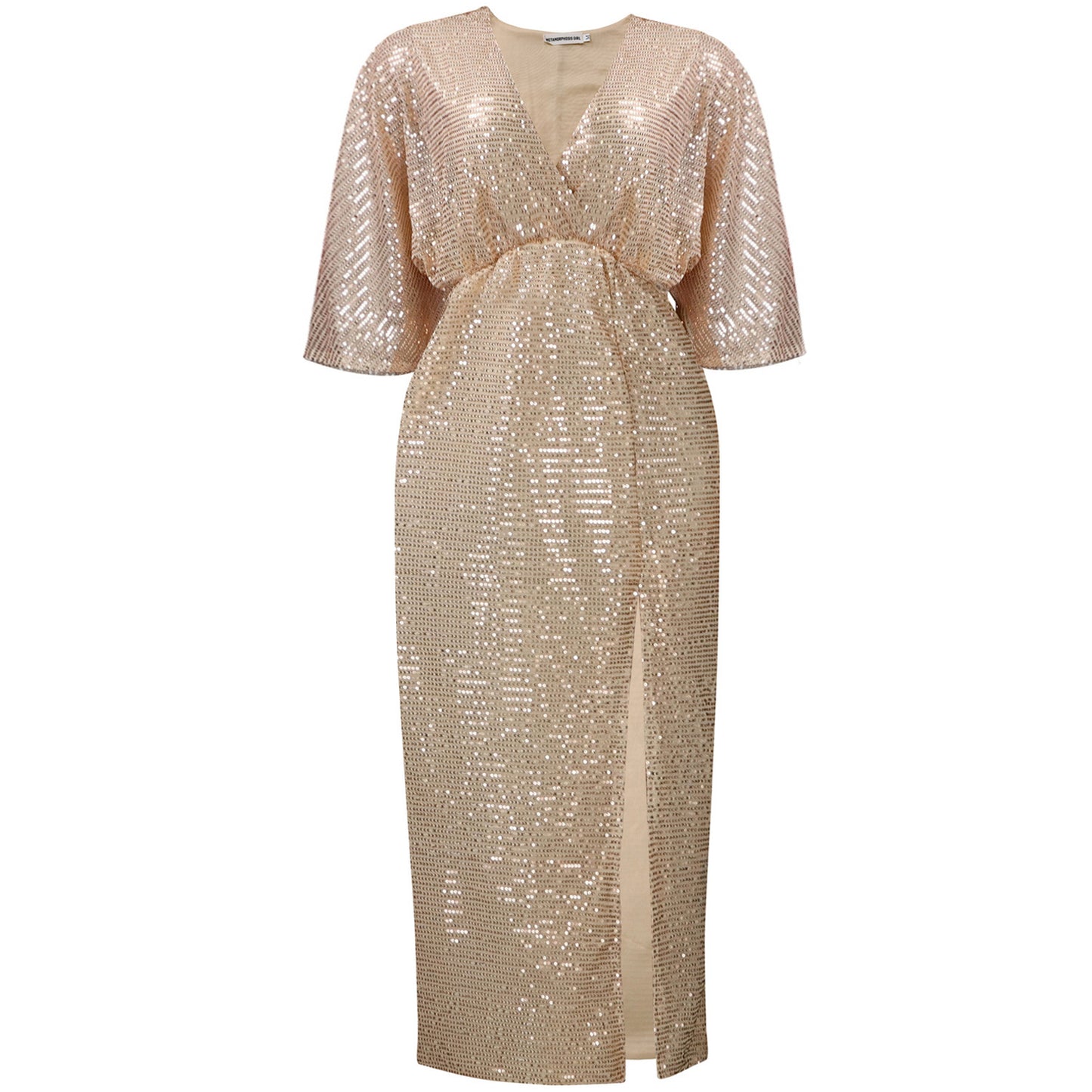 Women's Large Autumn Loose Fashionable Sequins Split Dresses