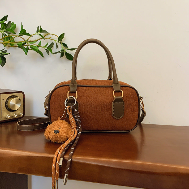 Popular Niche Suede Female Retro Easy Matching Crossbody Bags