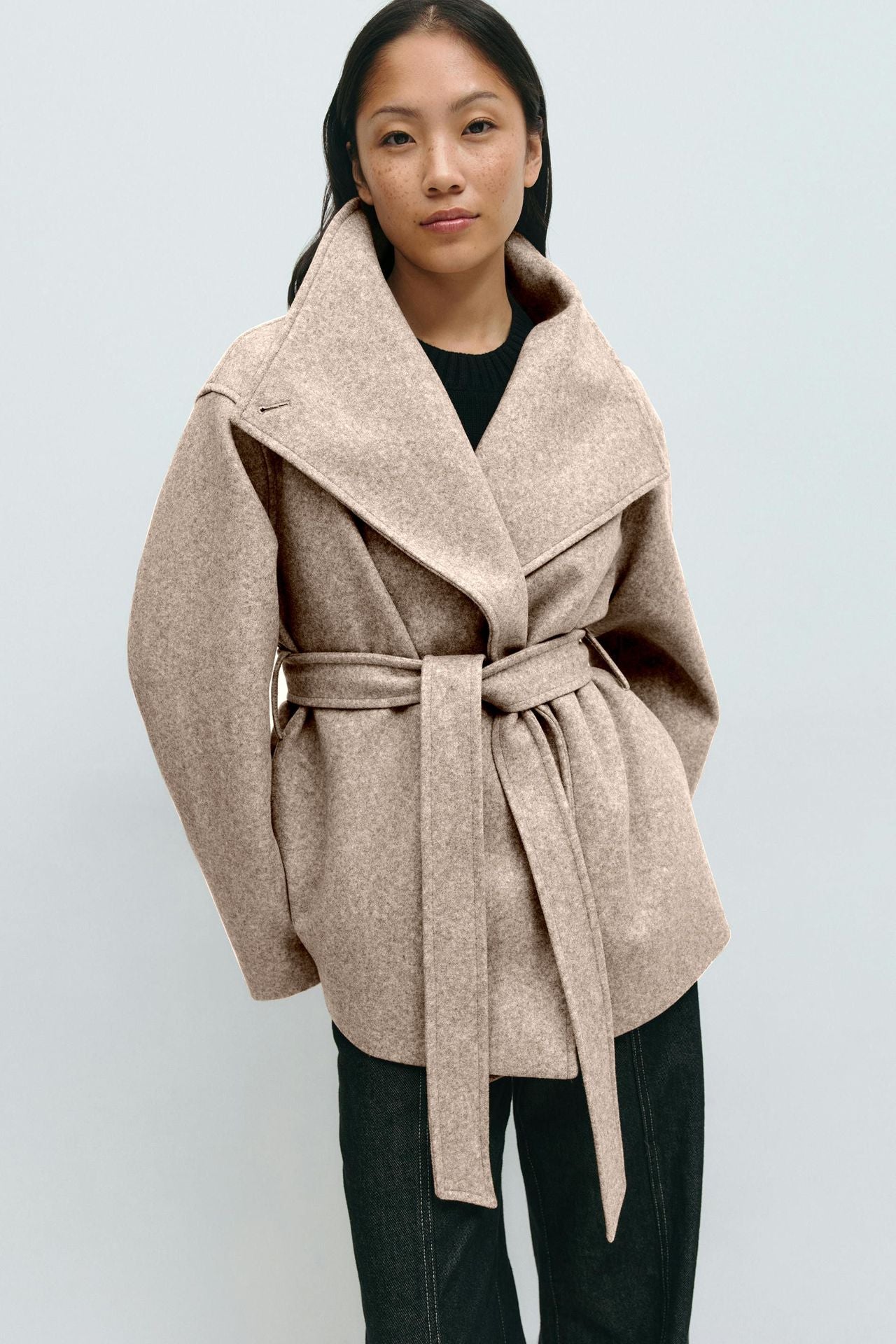 Women's Stand Collar Double-sided High-grade Mid-length Thick Coats