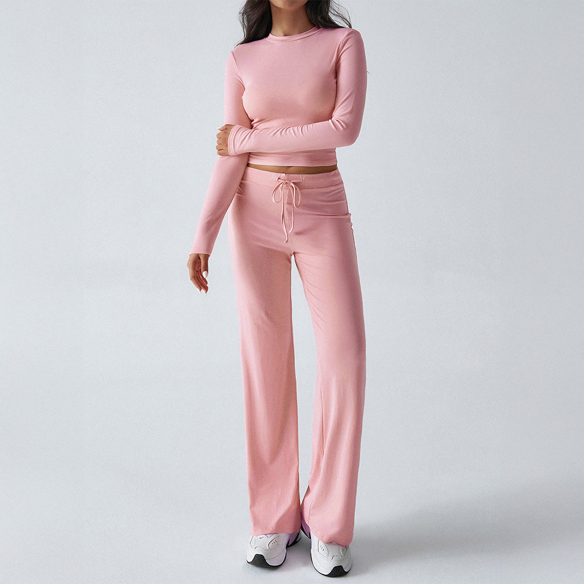 Women's Sports Yoga Long Sleeve T-shirt Solid Suits