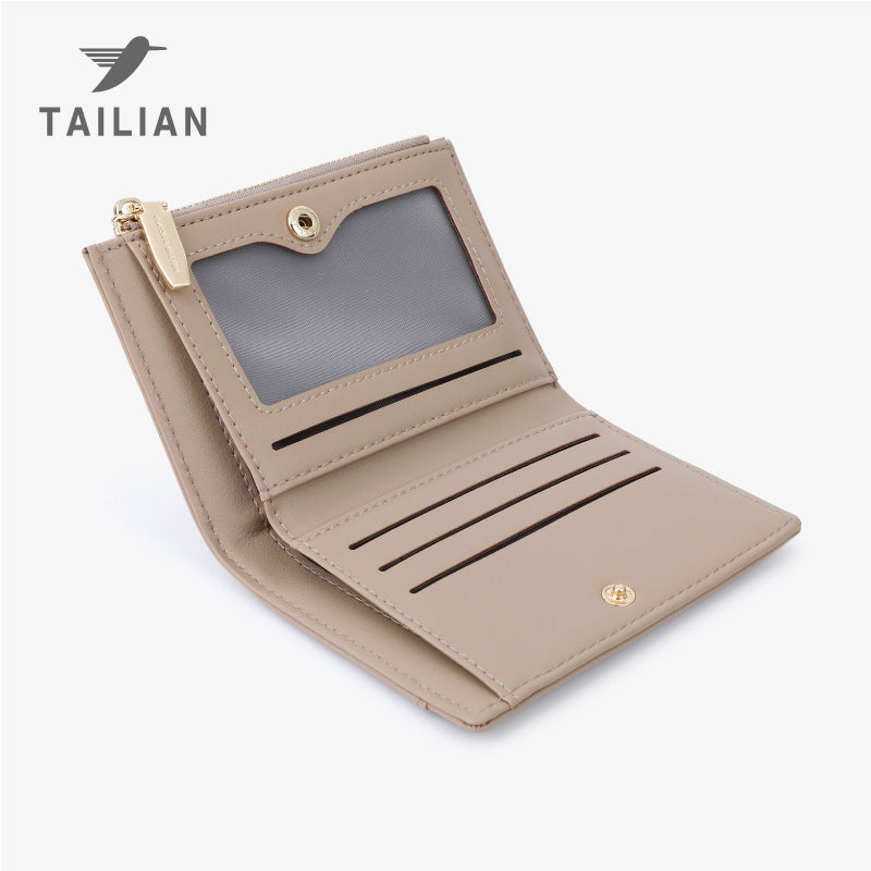 Women's Striped Embossed Leather For Multiple Slots Ladies Wallets