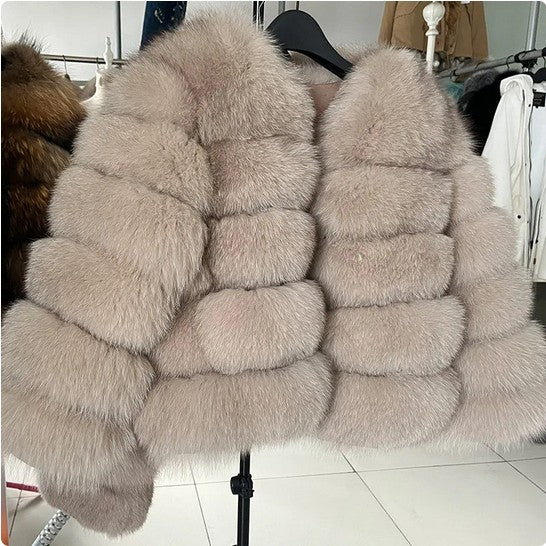 Fur Imitation Fox Stitching Winter Thickened Coats
