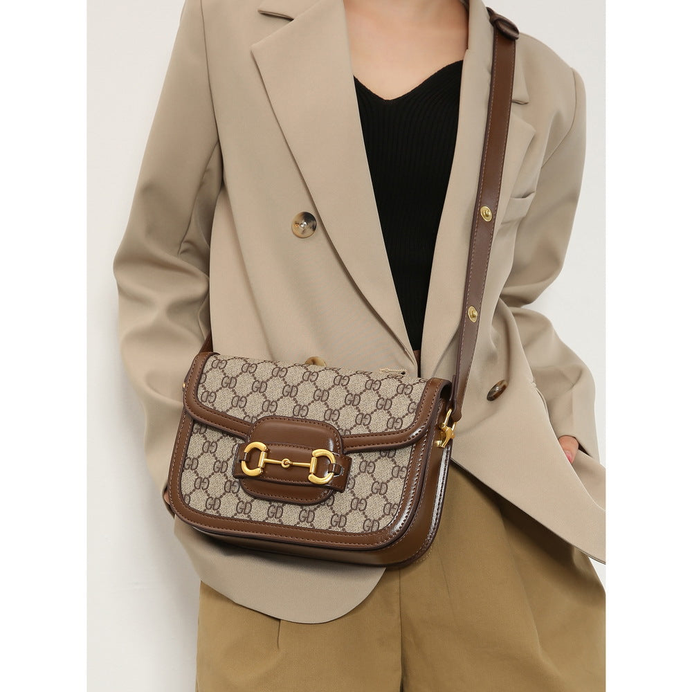 Creative Popular Classic Underarm Brown Fashion Small Square Bags