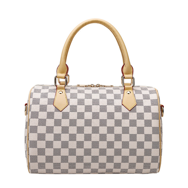 Women's Large Capacity Advanced Portable Plaid Pillow Handbags