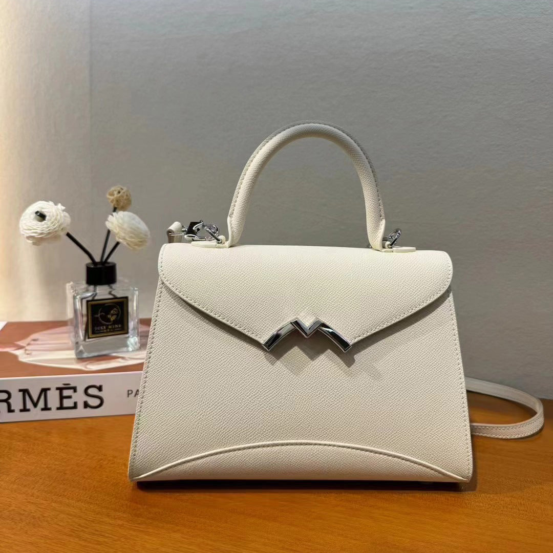 Women's Palm Print Genuine Leather Hand Holding Crossbody Bags