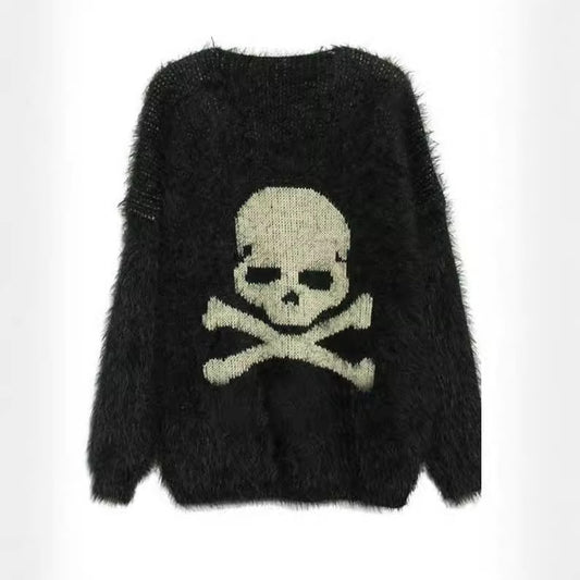 Women's & Men's & Dark Personality Halloween Skull Jacquard Sweaters