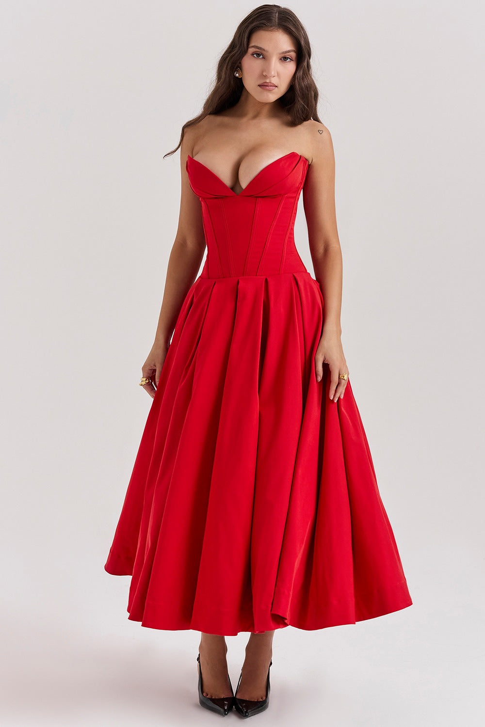 Autumn Solid Color Large Swing Sleeveless Suits
