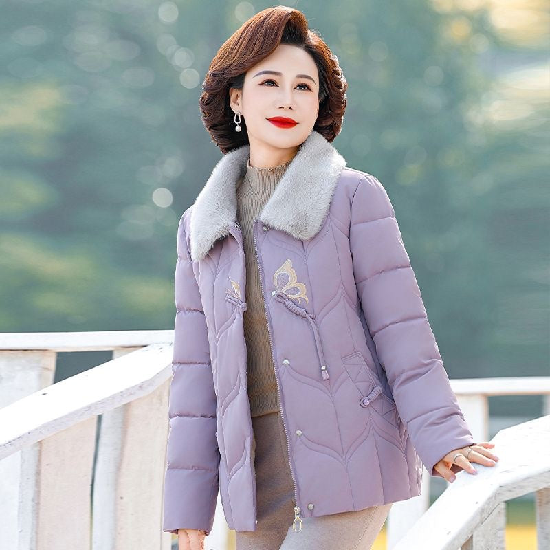 Women's Mom Winter Down Cotton Western Style Coats