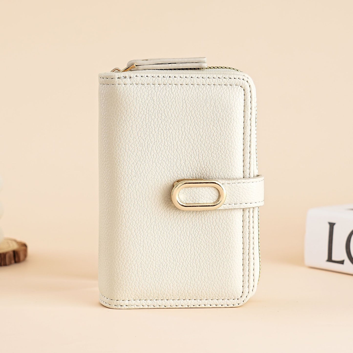 Women's Zipper Lychee Pattern High-grade Large Capacity Ladies Wallets