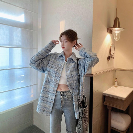 Women's Pure Spring Loose Mid-length Small Long-sleeved Jackets