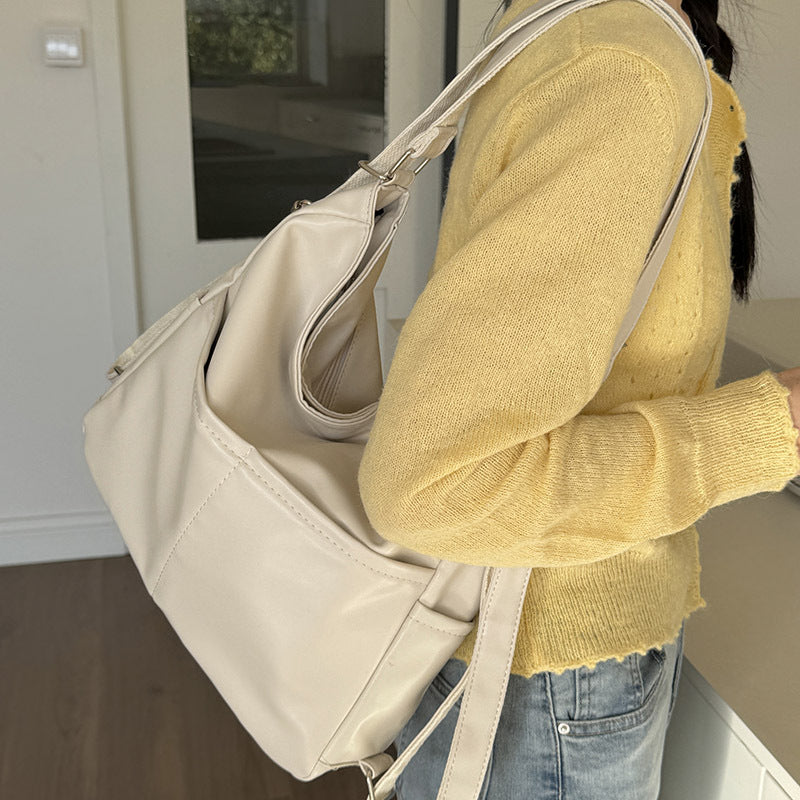 Women's Soft Leather Large Capacity Commuter Multifunctional Tote Bags