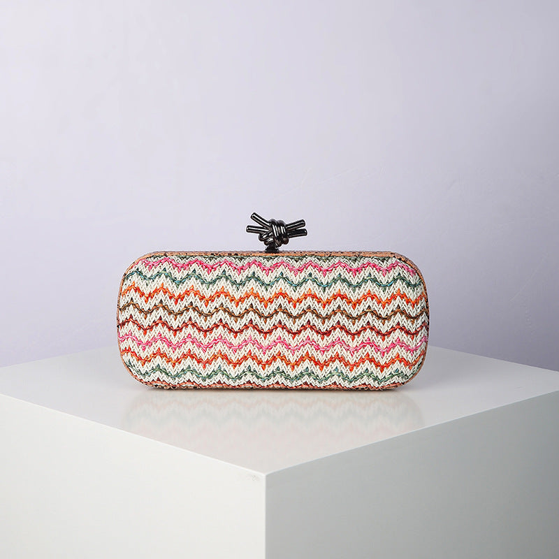 Women's Chain Dinner Grass Yam Woven Evening Bags