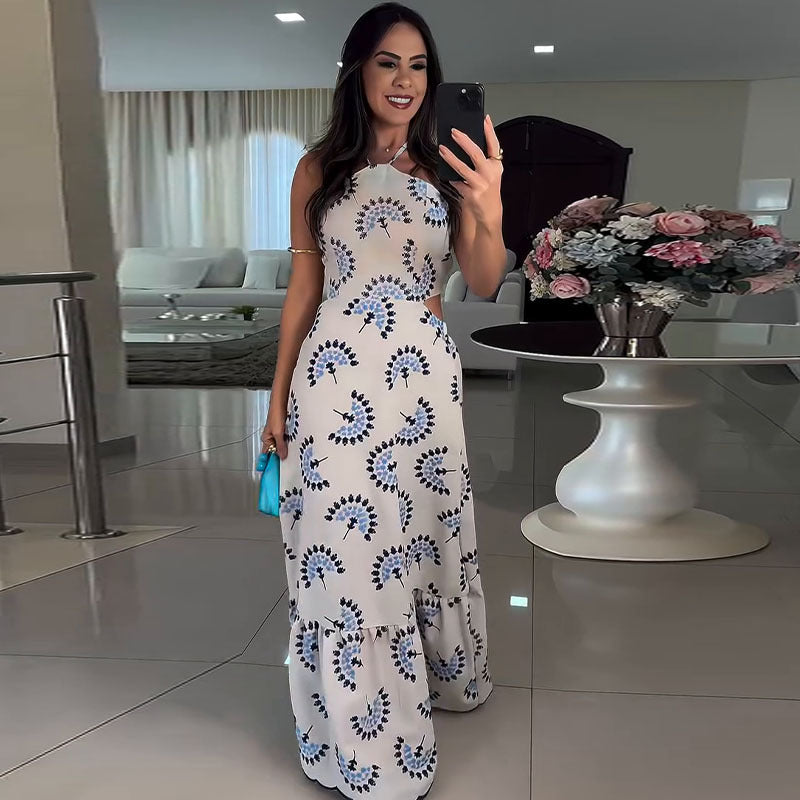 Autumn Dress Halter Designer Model Backless Dresses