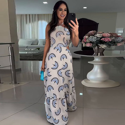 Autumn Dress Halter Designer Model Backless Dresses