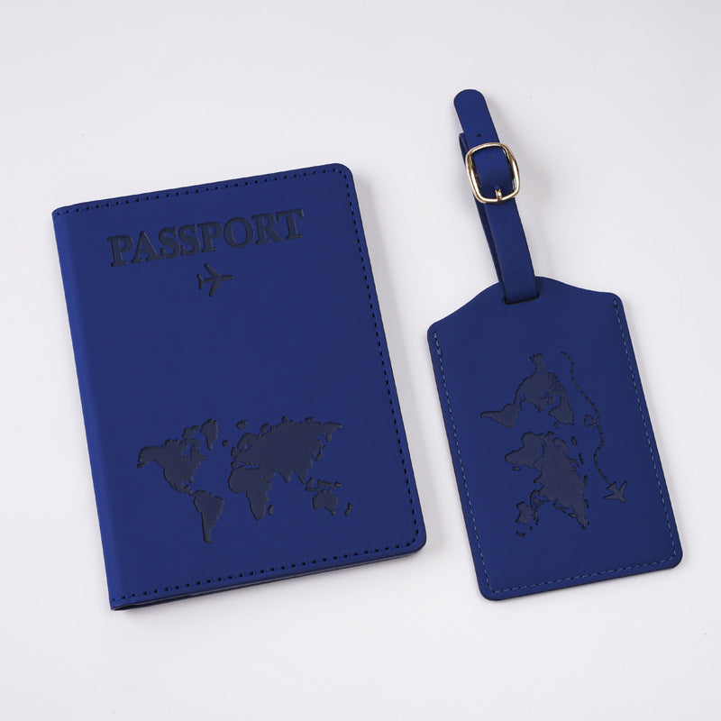 Map Style Passport Cover Tag Suit Card Holder