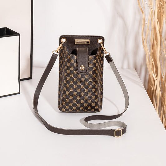 Women's Vertical Mobile Korean Packet Printed Crossbody Bags