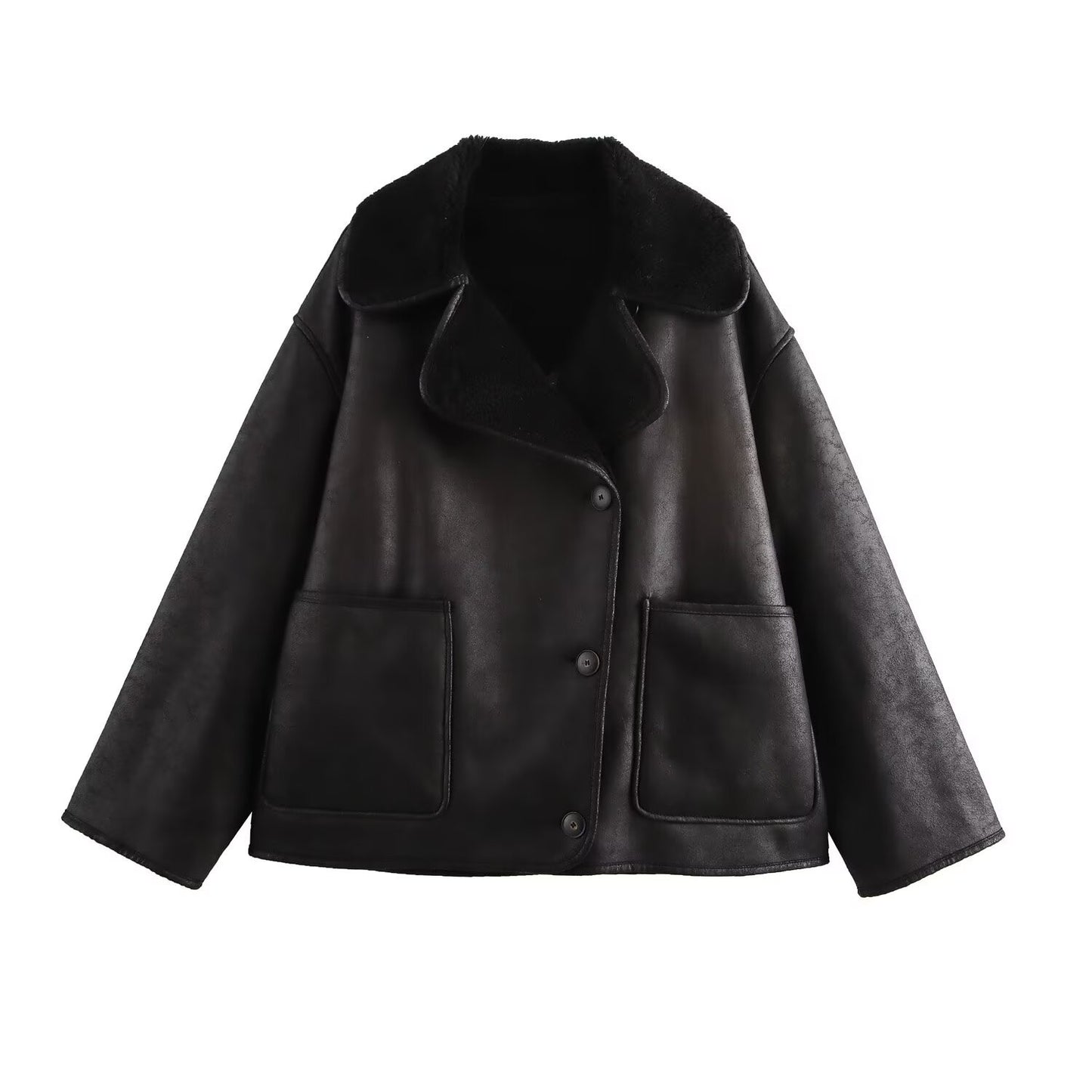 Women's American Retro Fashion Casual Button Double-sided Jackets
