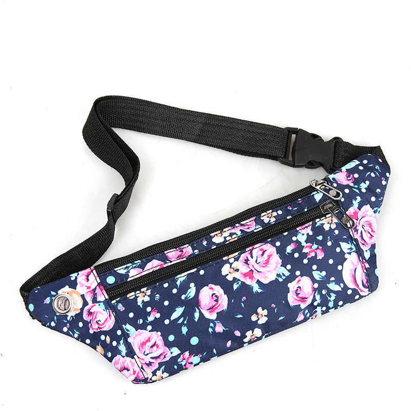 Women's & Men's & Running Fashion Printed Embroidered Portable Men's Waist Packs
