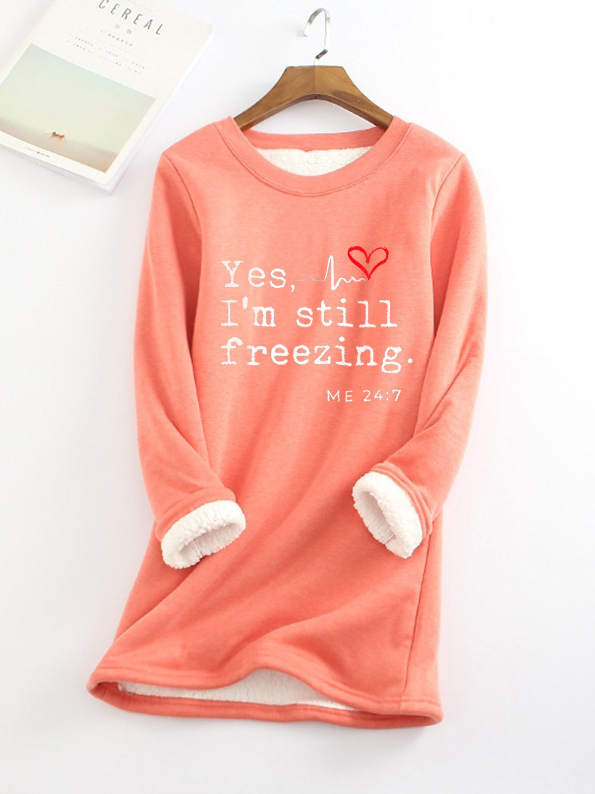 Glamorous Fleece-lined Thermal Base Printing Series Women's Sweater, Sweater