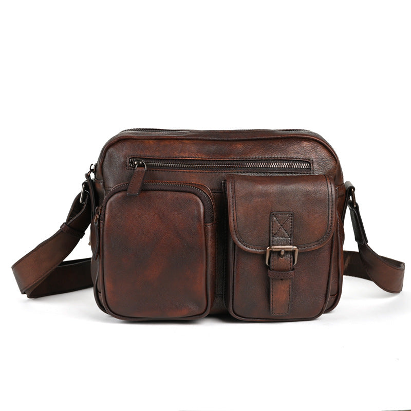 Presale Tree High First Layer Cowhide Men's Messenger Bags