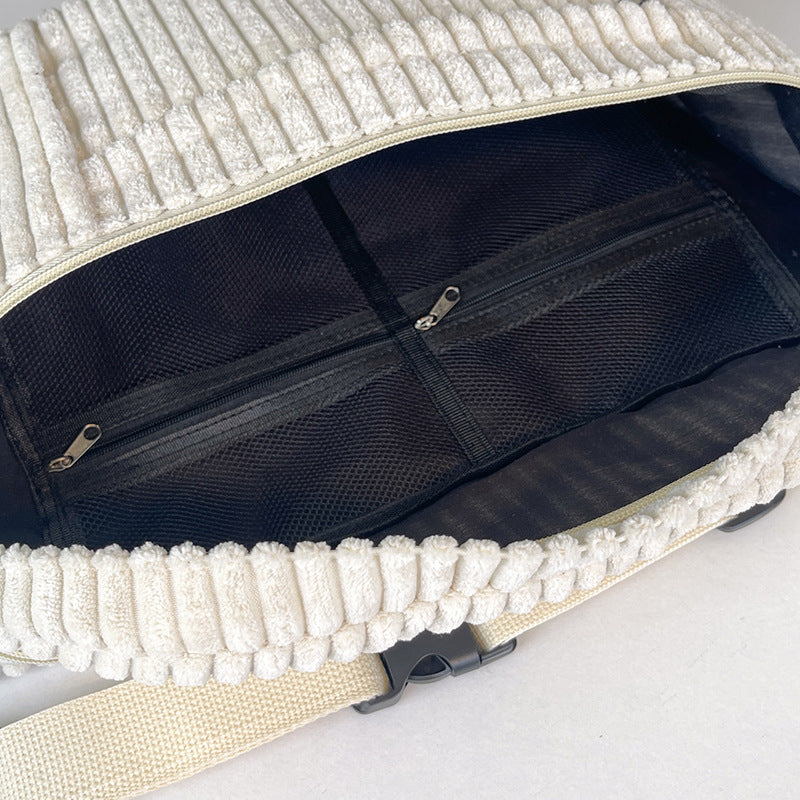 Men's Large Capacity College Style Simple Corduroy Bags