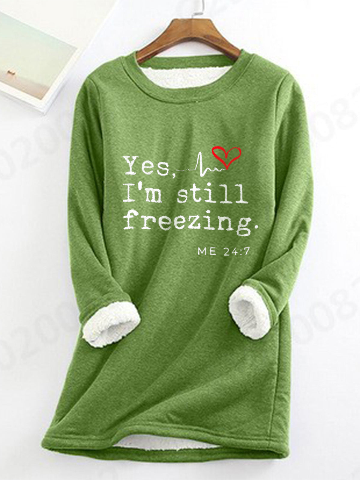 Glamorous Fleece-lined Thermal Base Printing Series Women's Sweater, Sweater