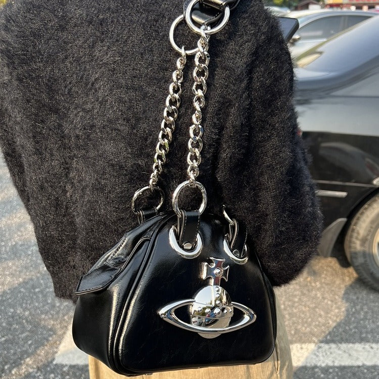 Niche Queen Mother Saturn Crocodile Pattern Armpit Bags